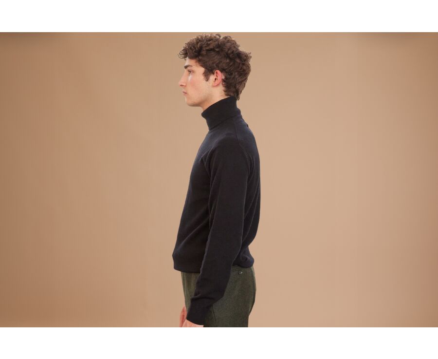 Black wool roll-neck jumper - EMERIC