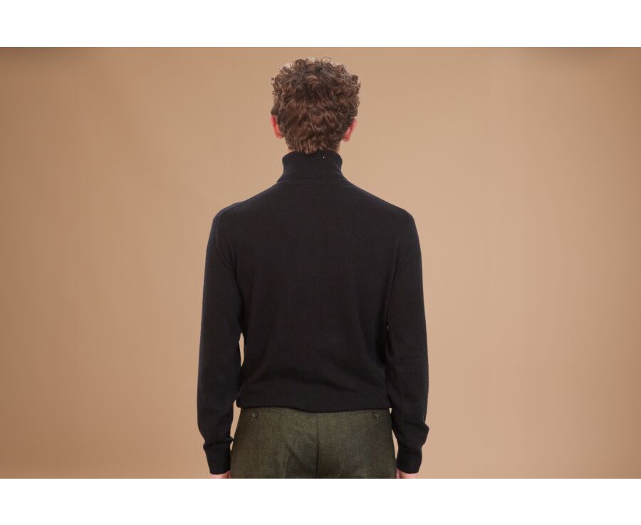 Black wool roll-neck jumper - EMERIC