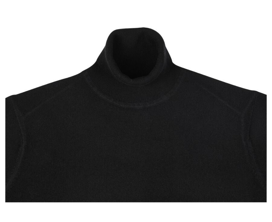 Black wool roll-neck jumper - EMERIC