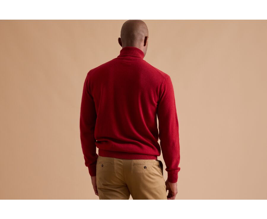Red wool roll-neck jumper - EMERIC