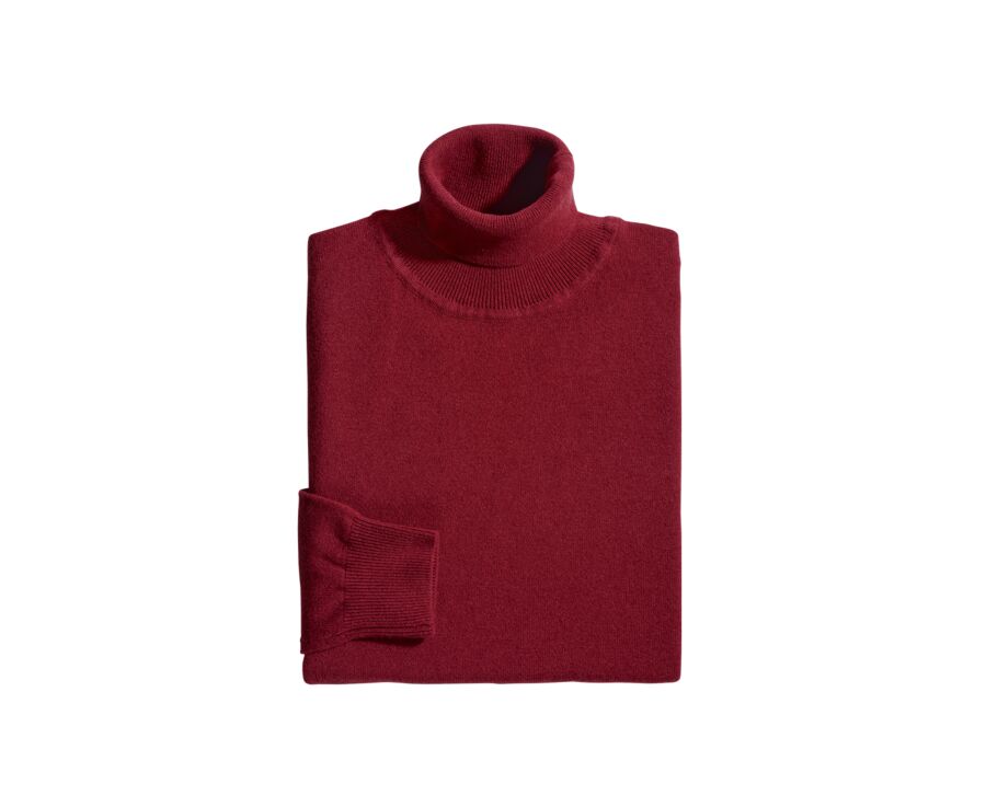 Red wool roll-neck jumper - EMERIC
