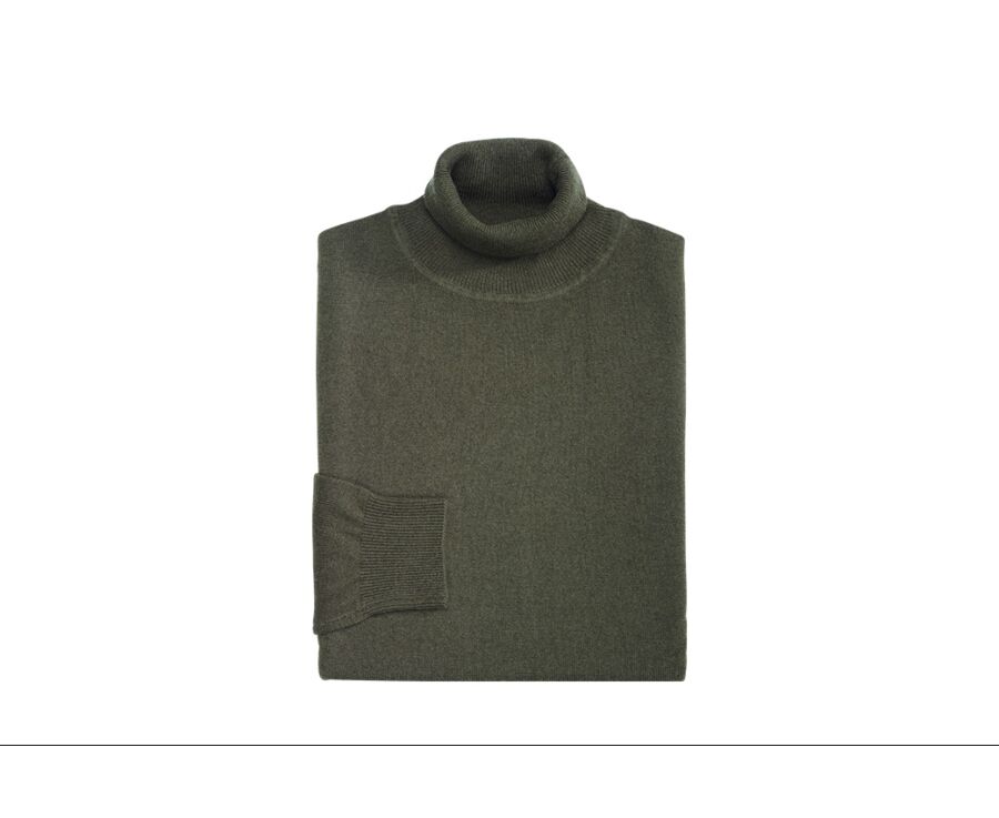 Green wool roll-neck jumper - EMERIC