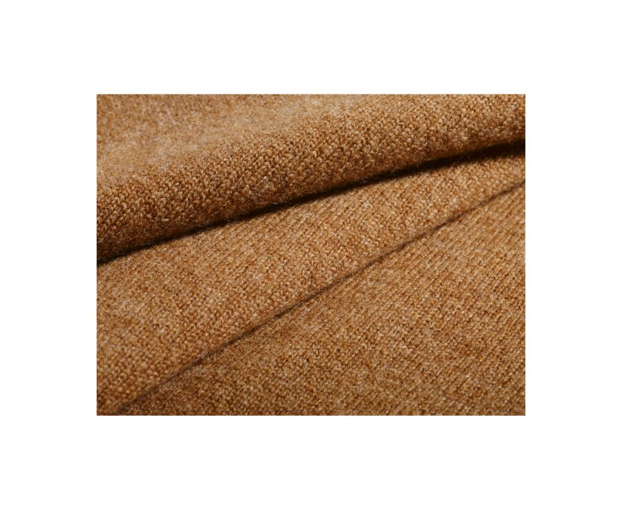 Melange Hazelnut wool roll-neck jumper - EMERIC