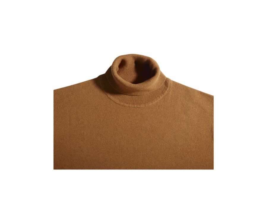 Mustard wool roll-neck jumper - EMERIC