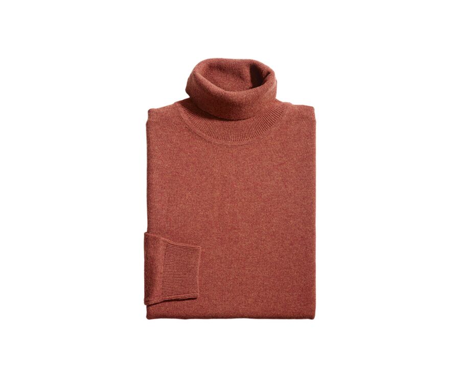 Spice melange wool roll-neck jumper - EMERIC
