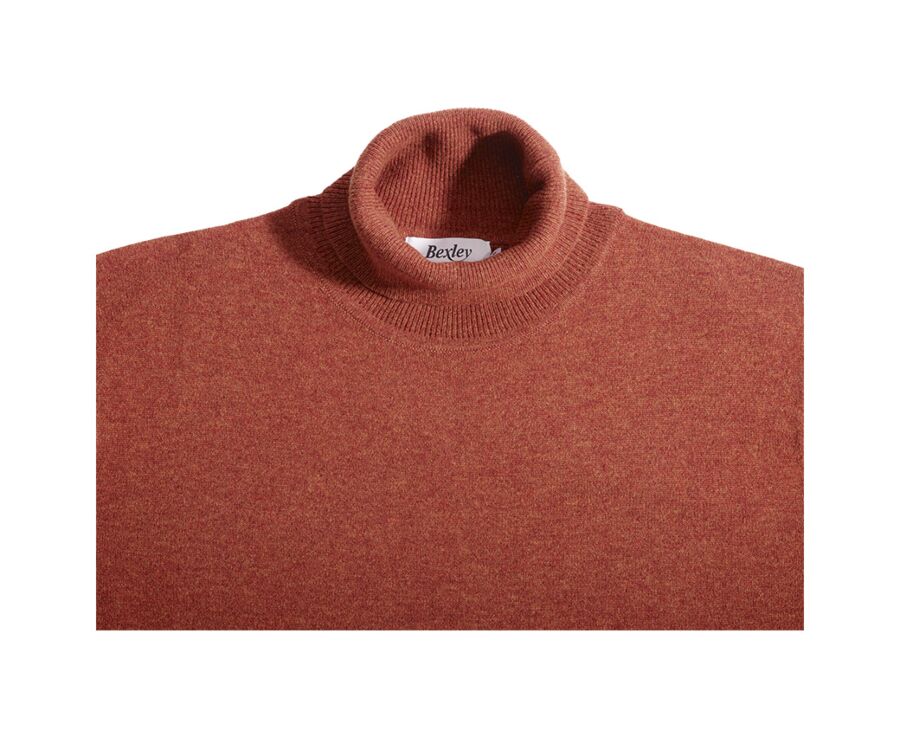 Spice melange wool roll-neck jumper - EMERIC