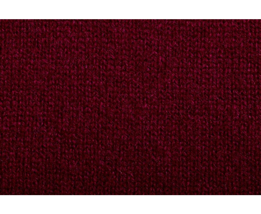 Burgundy V-neck wool jumper - ELIAN