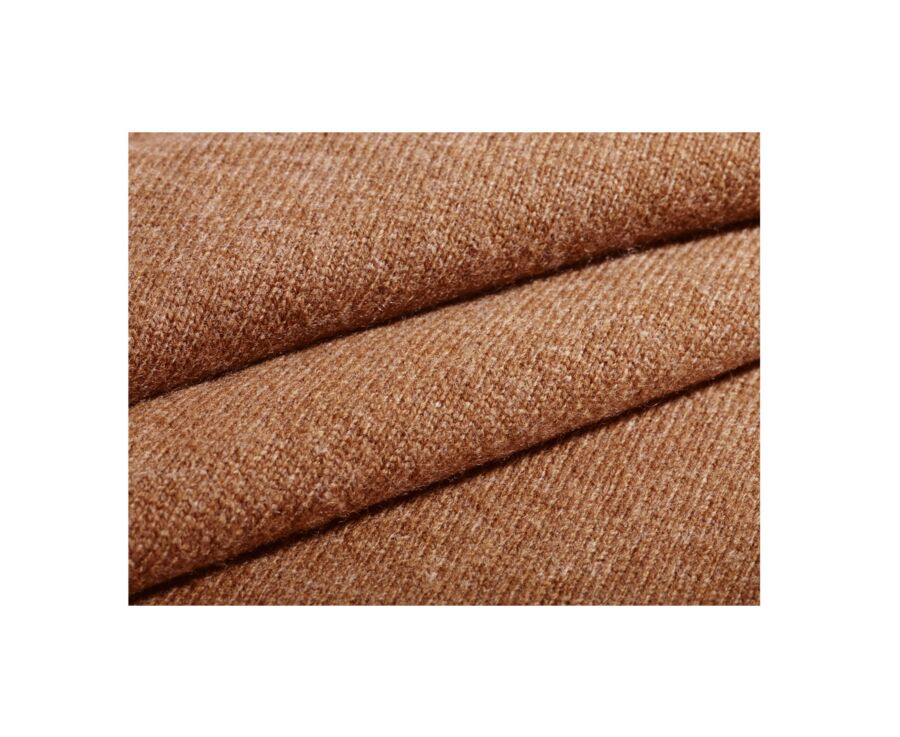 Melange Hazelnut v-neck wool jumper - ELIAN