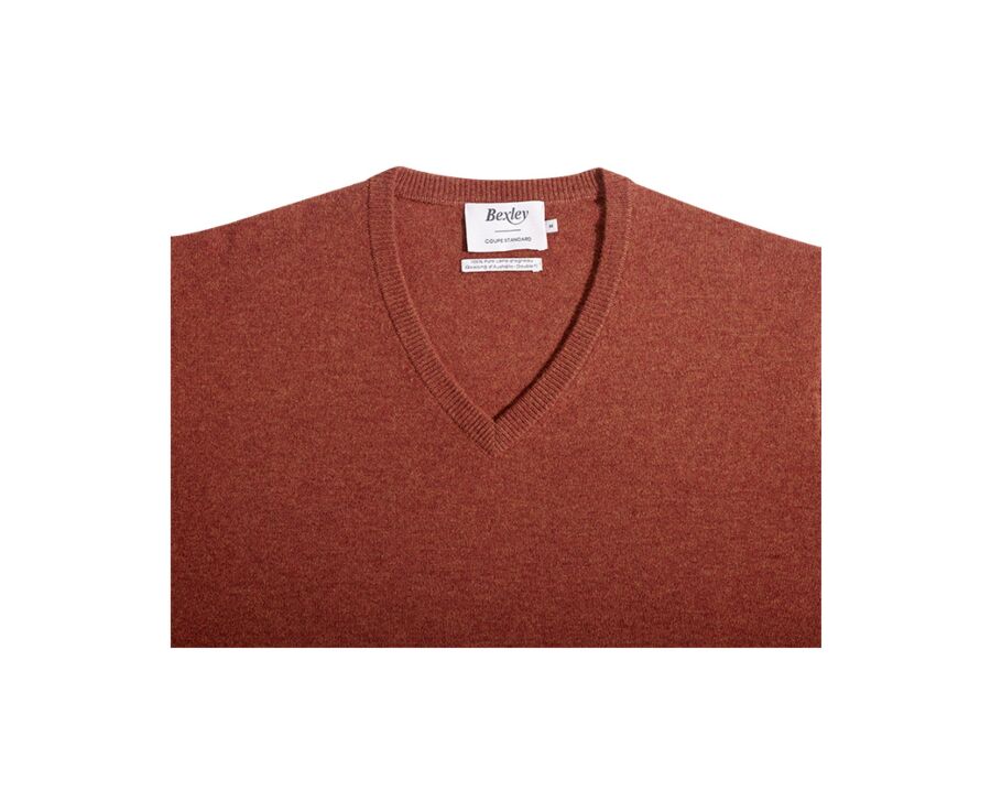 Spice Melange v-neck wool jumper - ELIAN