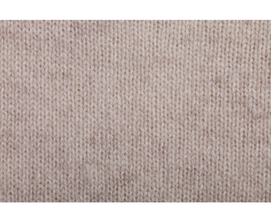 Light beige Melange V-neck wool jumper - ELIAN