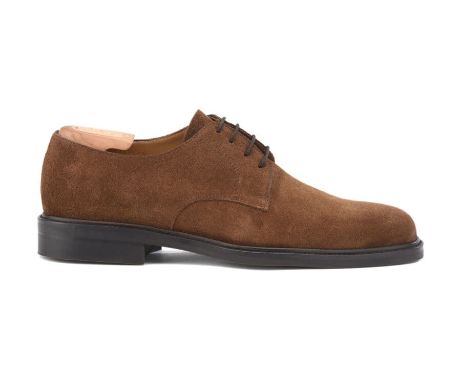 Havana suede Derby Shoes - Rubber outsole - DOVER GOMME CITY