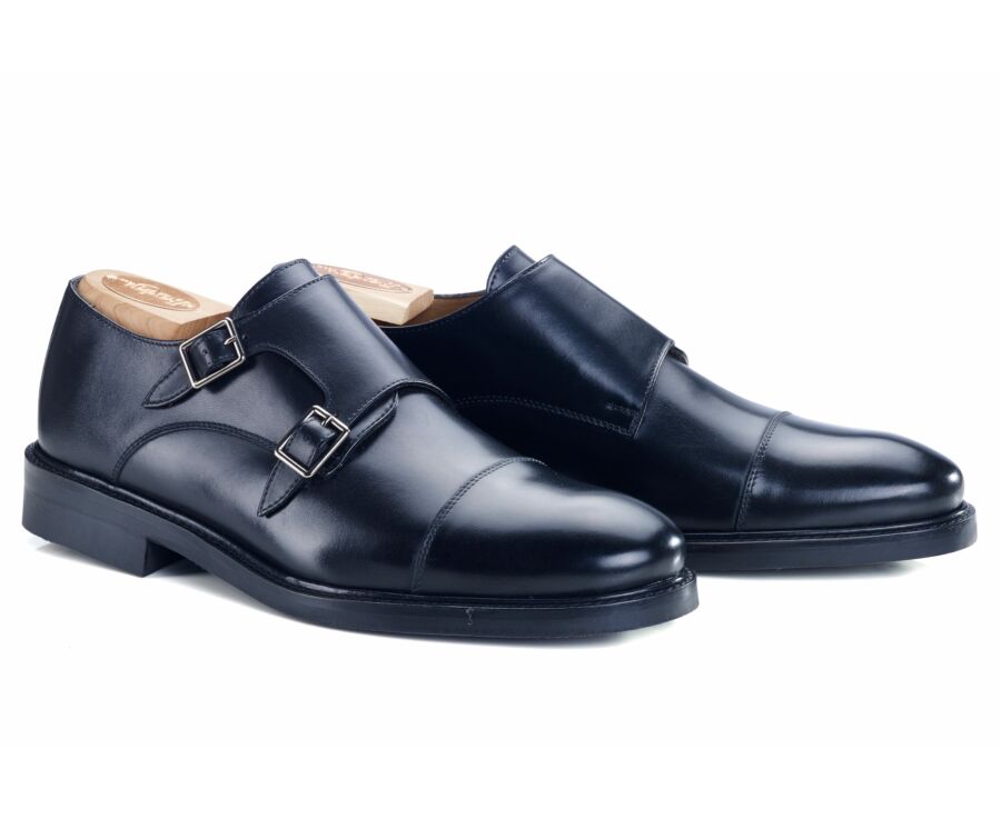 Black Double Buckle Shoes - LINDSEY GOMME CITY