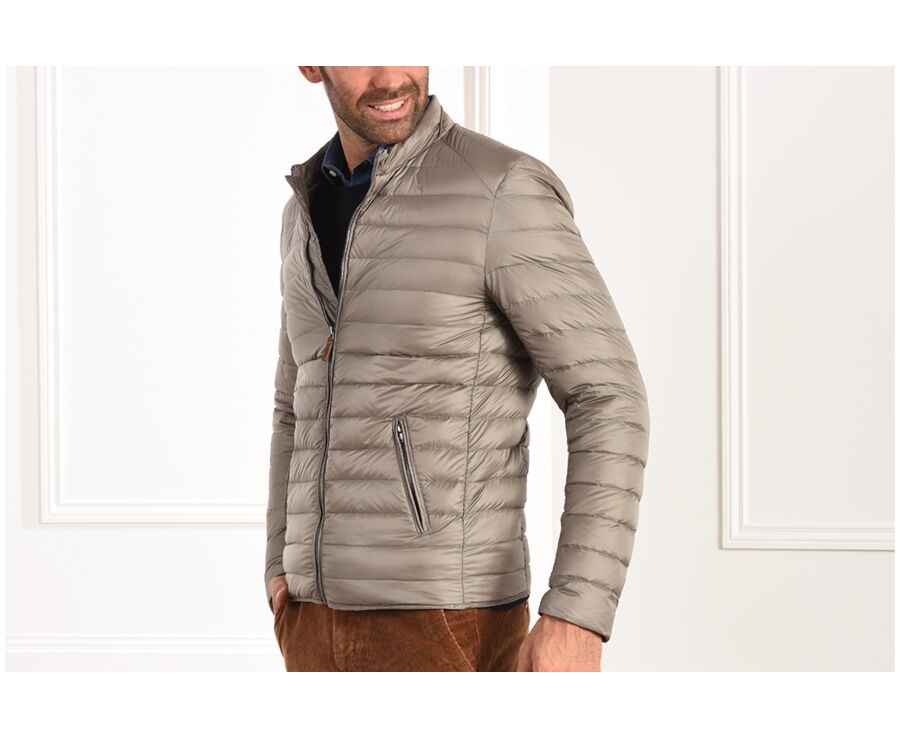 Taupe Lightweight Puffer Jacket - SVEN
