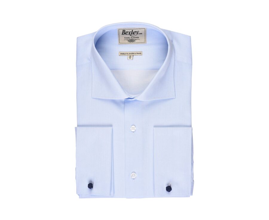 Pale Blue shirt with cufflinks - PAOLO