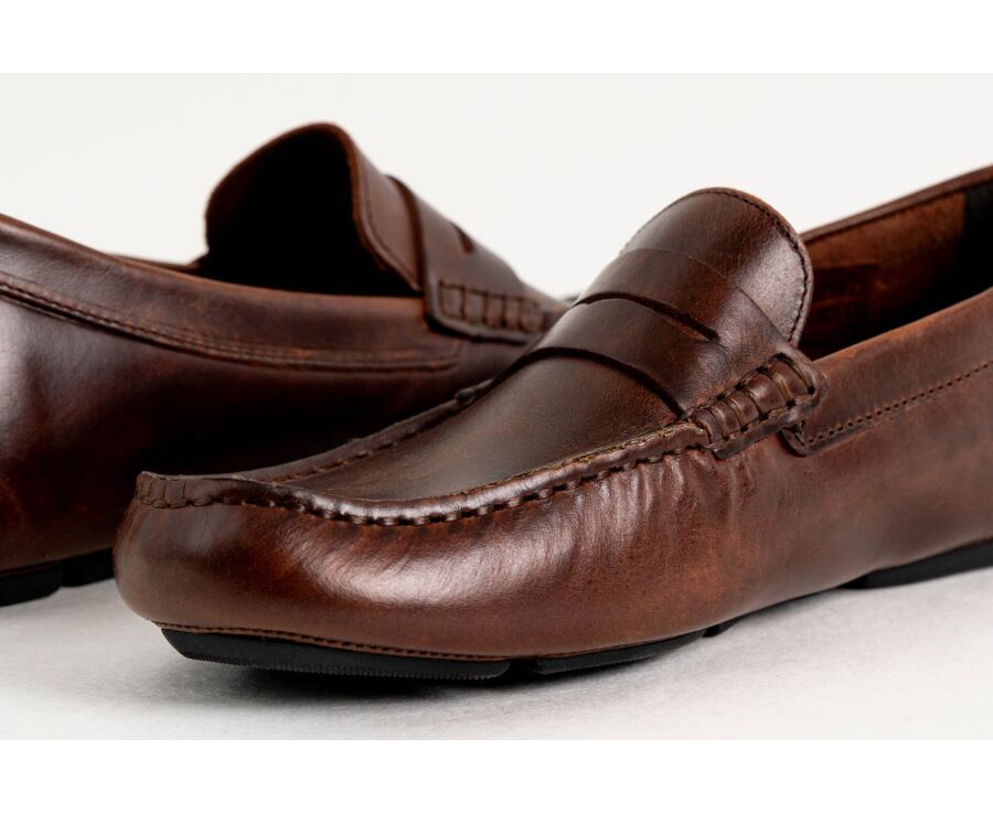 Chocolate Men's Driving Moccasins - SEACREST II