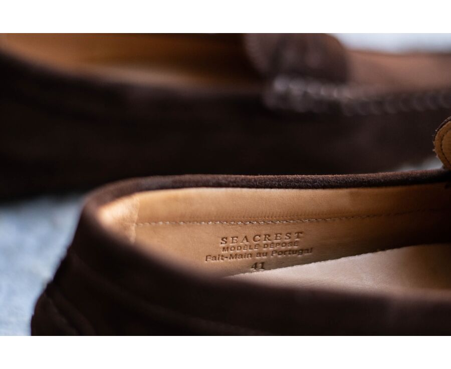 Havana Suede Men's Driving Moccasins - SEACREST II