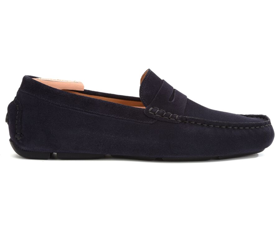 Navy driving moccasins new arrivals