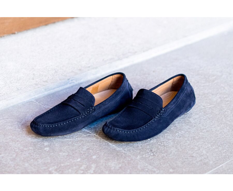 Navy Suede Men s Driving Moccasins Seacrest Ii Bexley