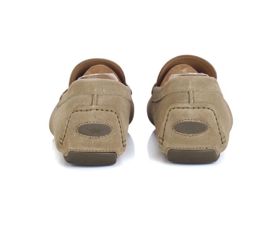 Dark Beige Suede Men's Moccasins - SEACREST II