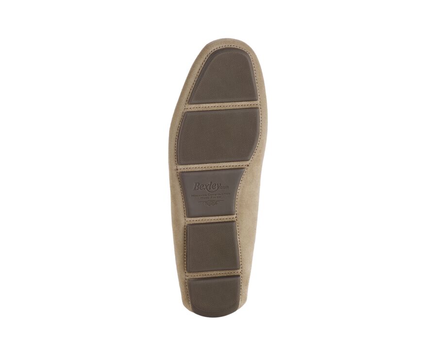 Dark Beige Suede Men's Moccasins - SEACREST II