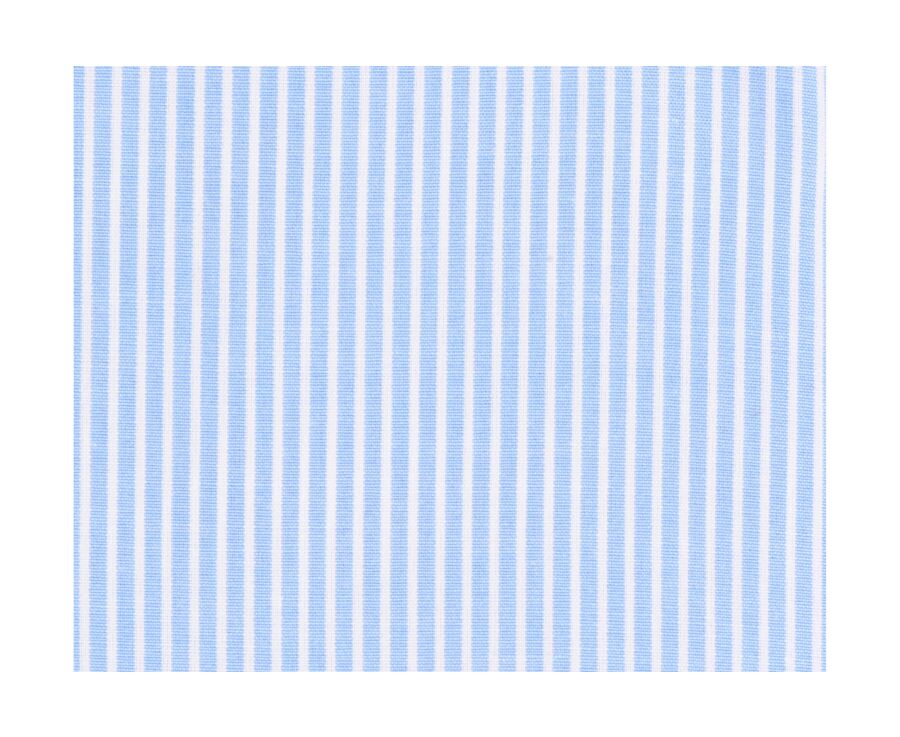 Blue Cotton shirt with white stripes - QUINCY