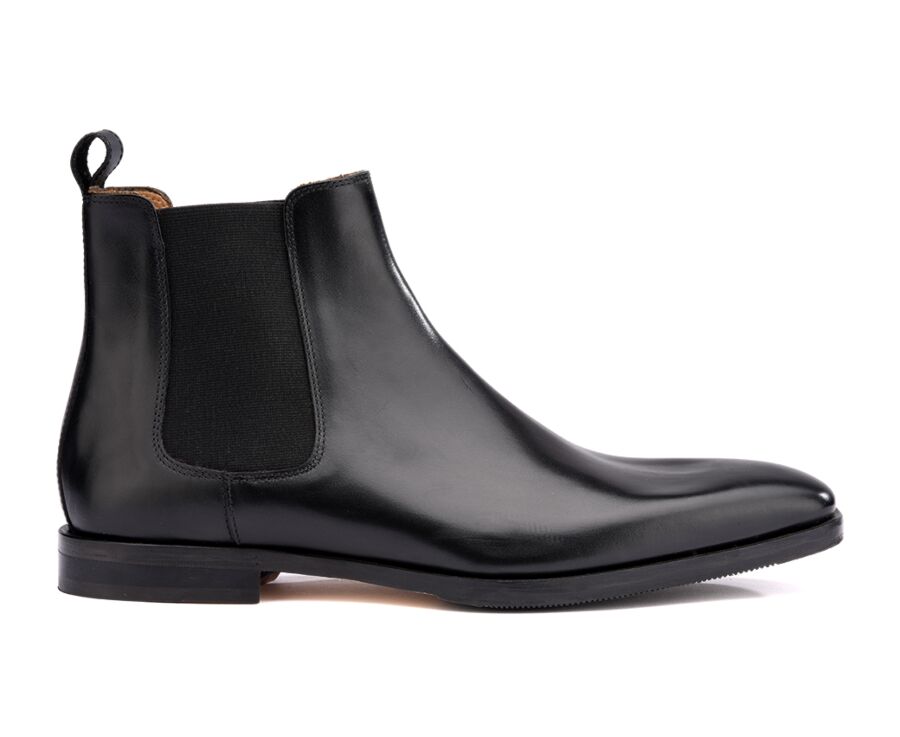 Black Leather Chelsea Boots Bergame Patin | Bexley