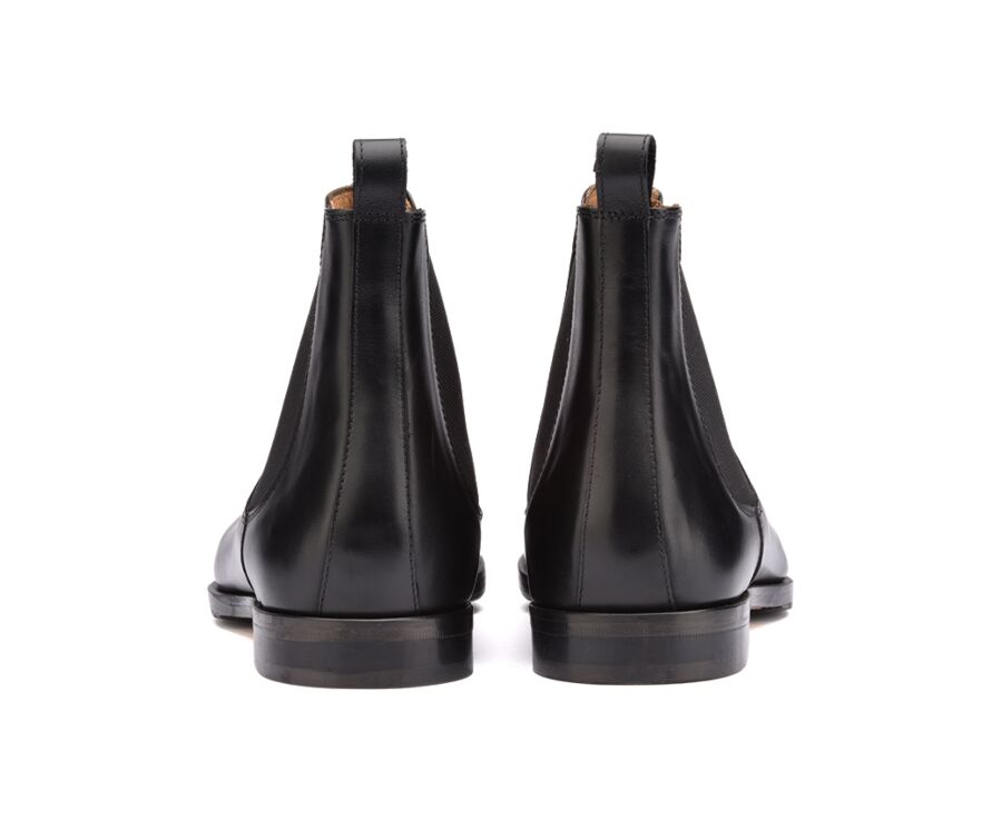 Black Leather Chelsea Boots - BERGAME PATIN