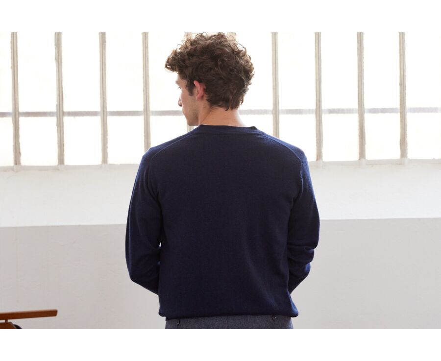 Navy wool cardigan - OWEN II