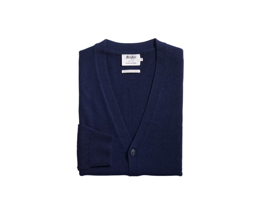 Navy wool cardigan - OWEN II