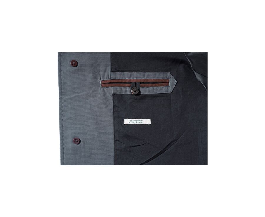 Dark Khaki  Men's trench coat - AURÈLE II