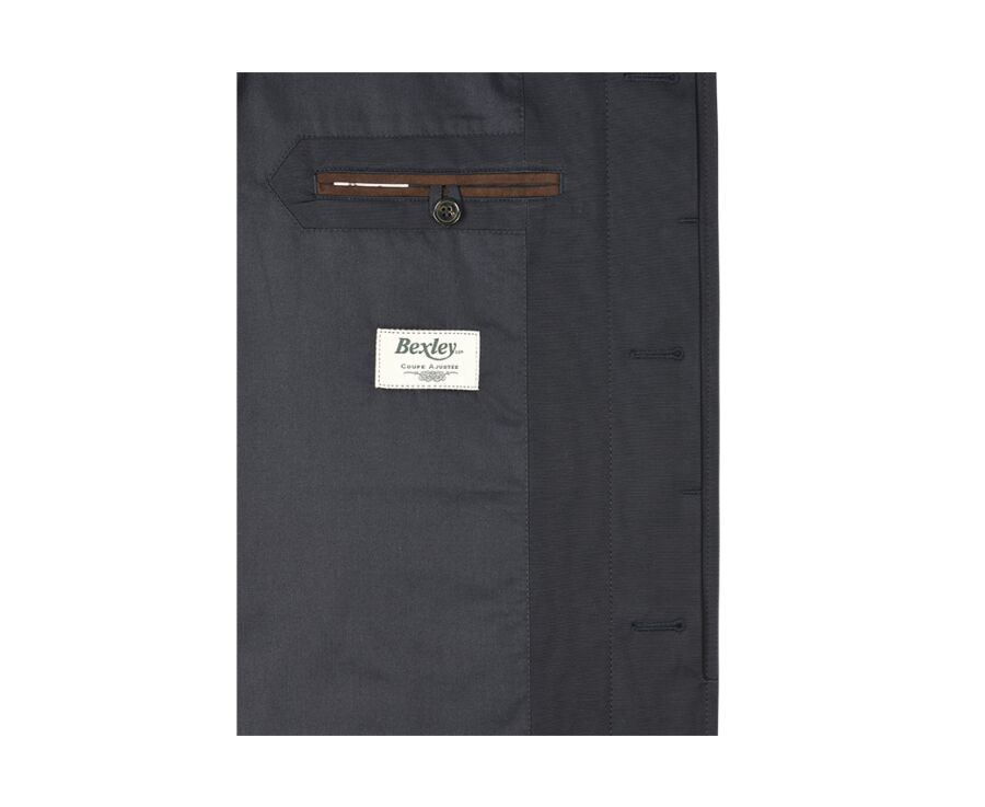 Navy Blue Men's trench coat - AURÈLE II