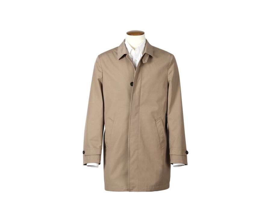 Dark Beige Men's trench coat - AURÈLE II