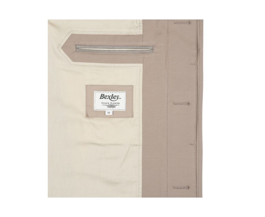 Dark Beige Men's trench coat - AURÈLE II