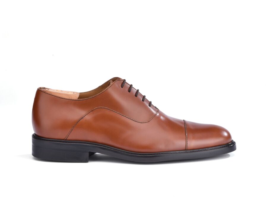 Chestnut Oxford shoes - Rubber outsole - BRACKLEY GOMME CITY