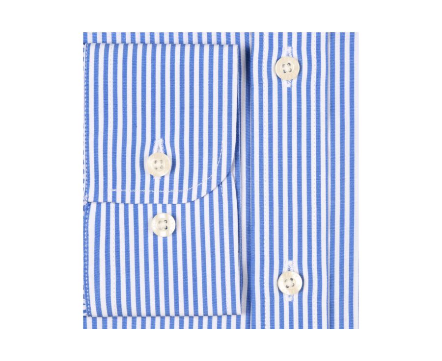 Blue and White Cotton striped shirt - MAXIMILIEN