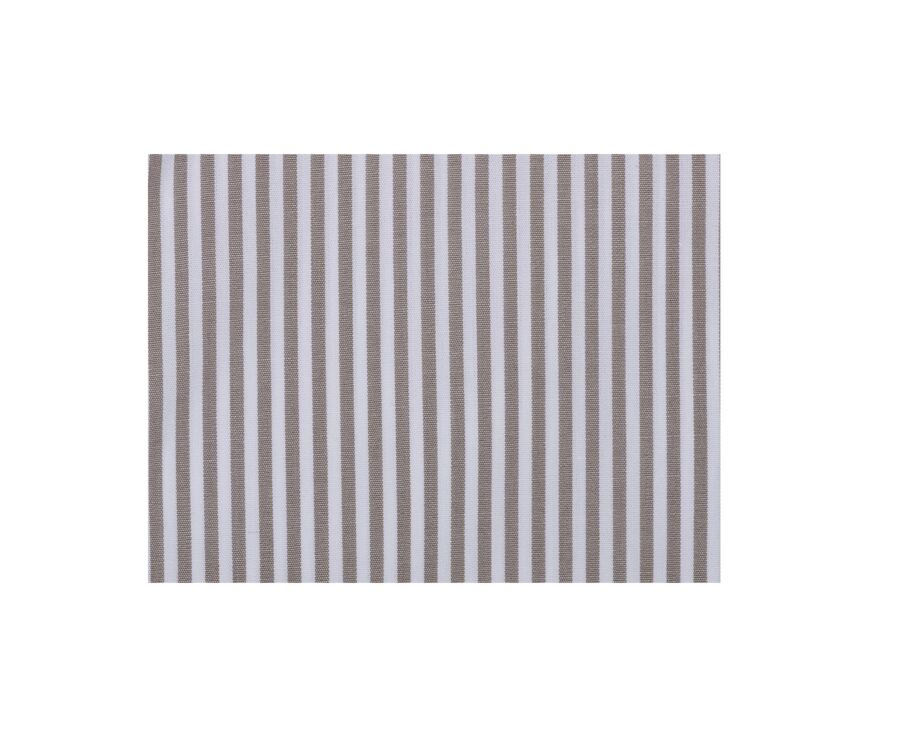 Taupe & White striped poplin shirt - MAXIMILIEN
