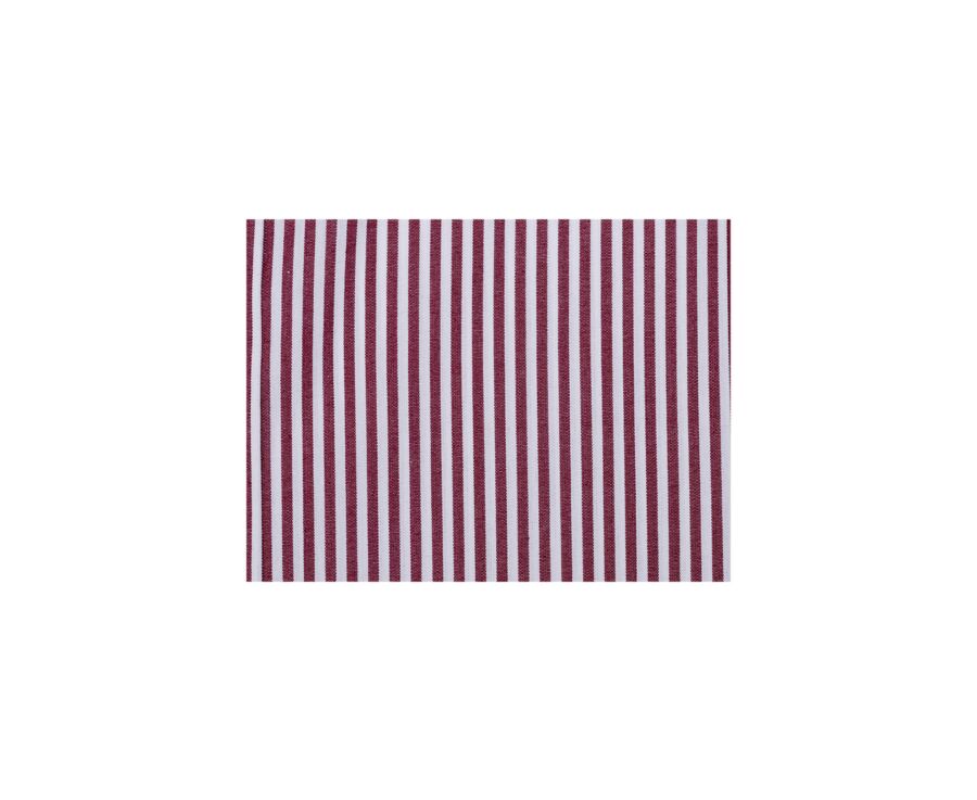 Burgundy & White striped poplin shirt - MAXIMILIEN