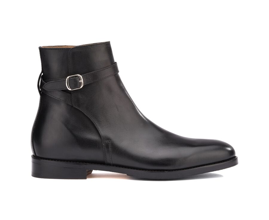 Black Jodhpur Boots - WHITEHALL PATIN