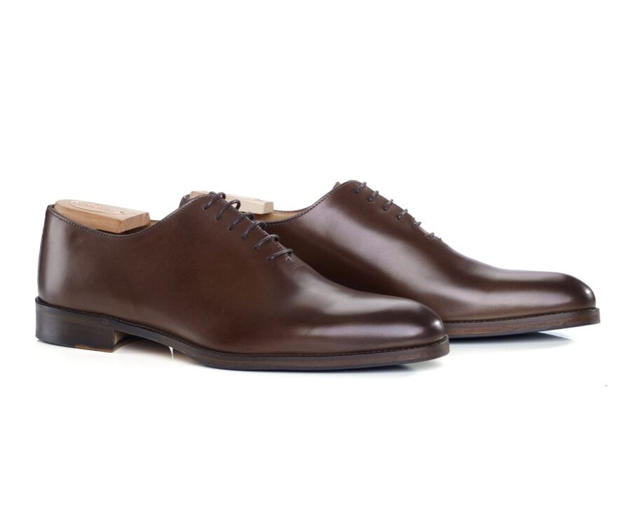 Dark Patina Chestnut Oxford shoes - Rubber pad - PETER PATIN
