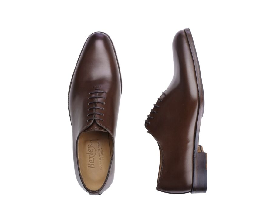 Dark Patina Chestnut Oxford shoes - Rubber pad - PETER PATIN