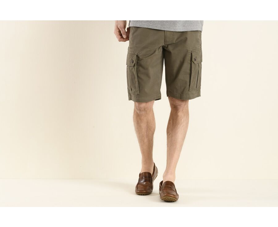 Dark Taupe Cargo Shorts - CORBEN