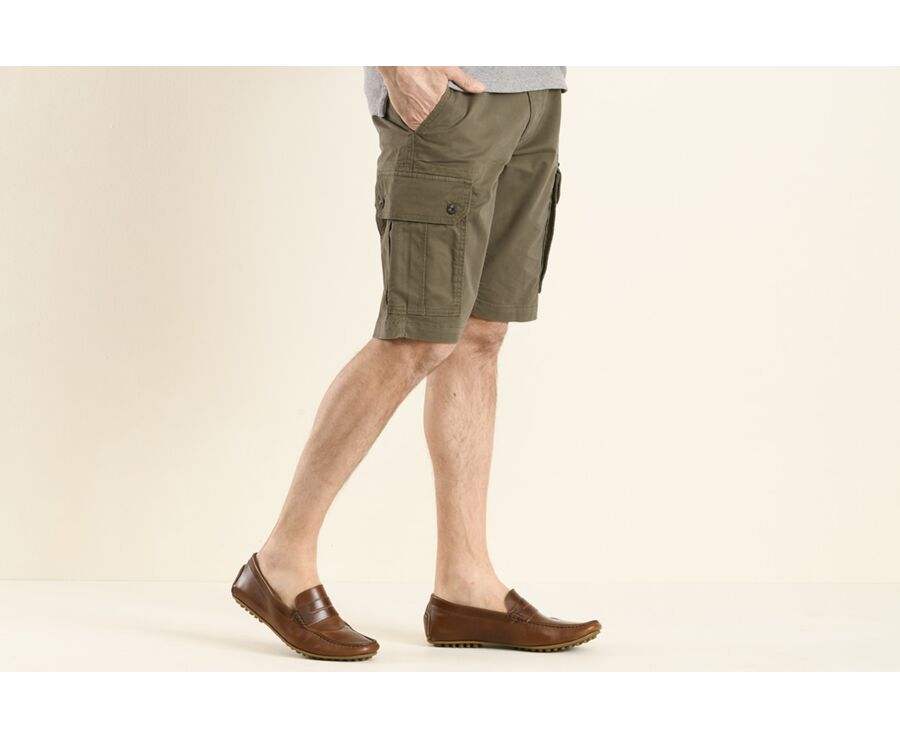 Dark Taupe Cargo Shorts - CORBEN