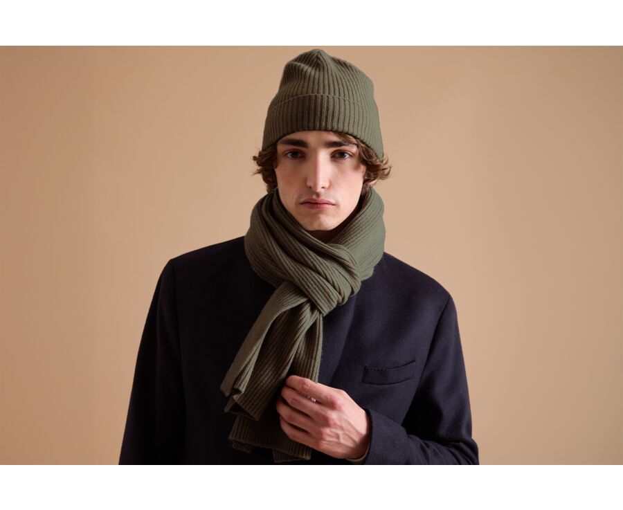 Green Wool Beanie Hat - BENNETH