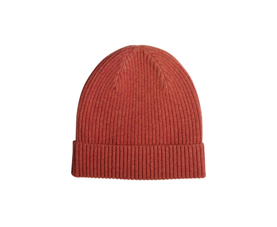 Amber Red Wool Beanie Hat - BENNETH