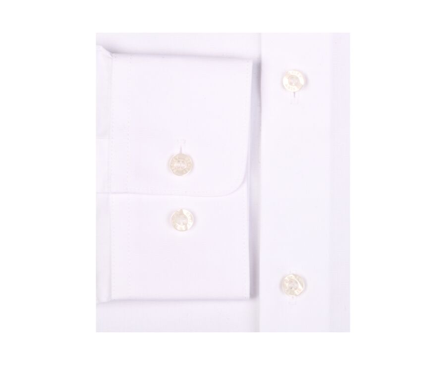 White Poplin Cotton Shirt - Italian collar - LUDOVICO CLASSIC
