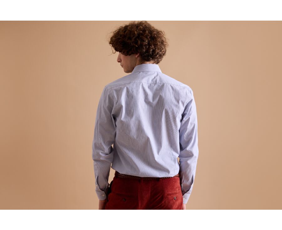 Navy shirt with white stripes - ANSELME