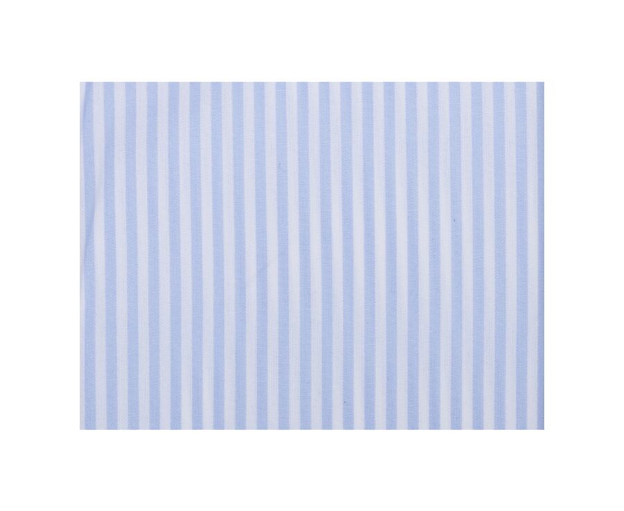 Cotton shirt with Light Blue & White stripes - American collar - MARLON