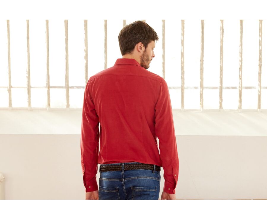 Dark Coral Corduroy shirt - WAYNE
