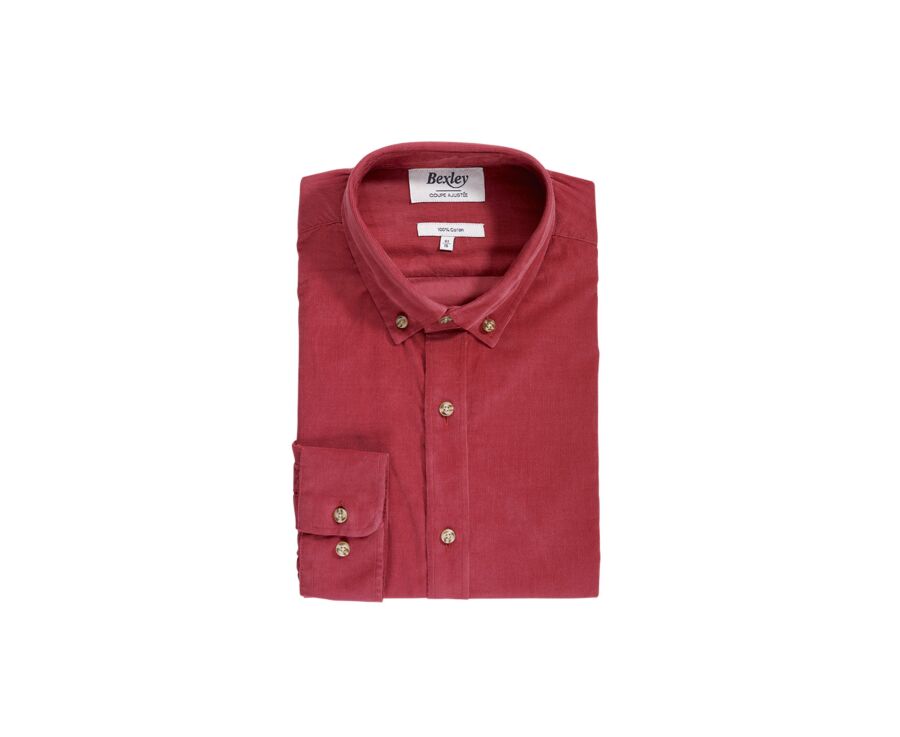 Dark Coral Corduroy shirt - WAYNE