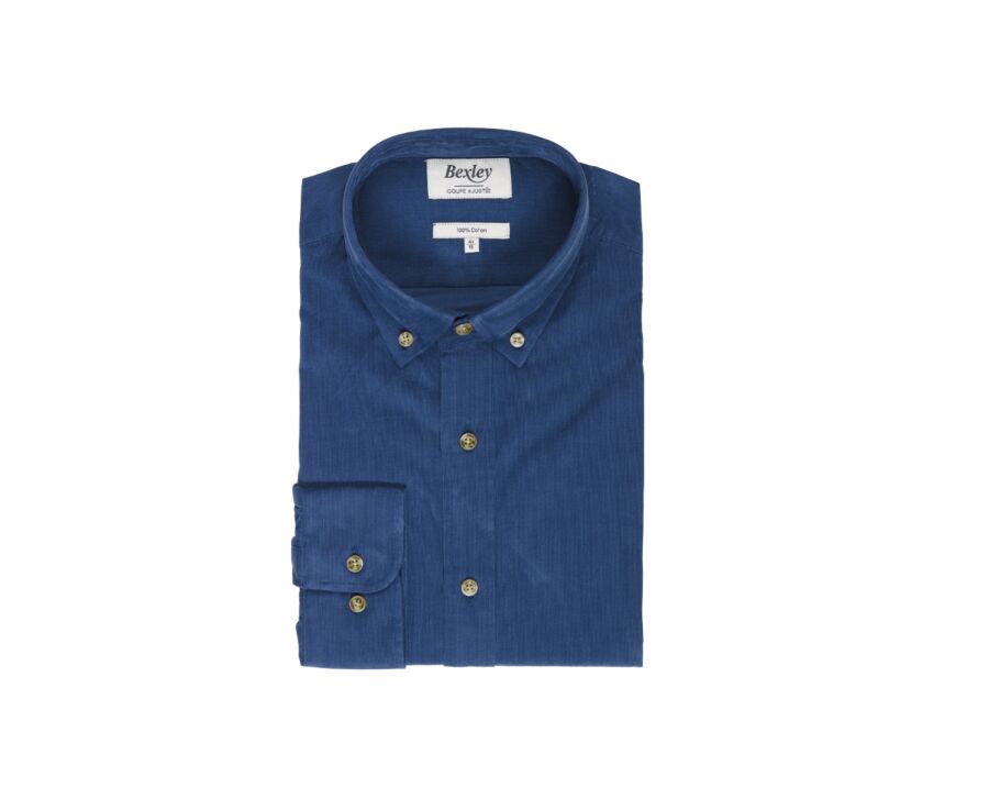 Denim Blue Corduroy shirt - WAYNE